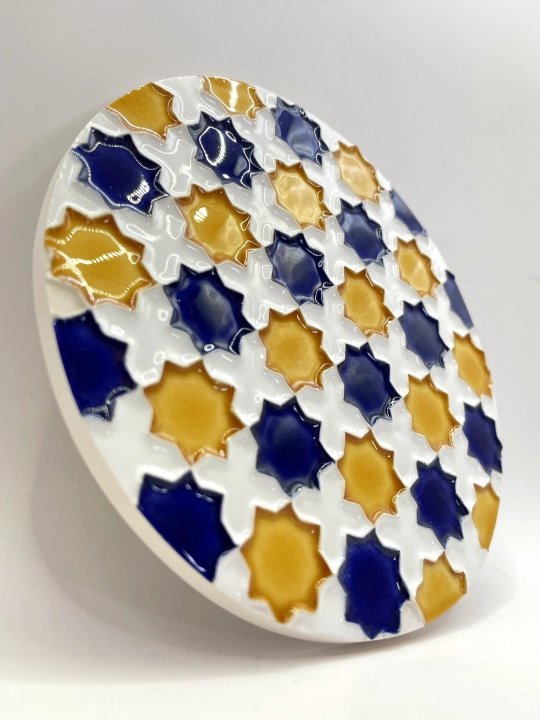 Ręcznie robiona podstawka ceramiczna motyw Alhambra