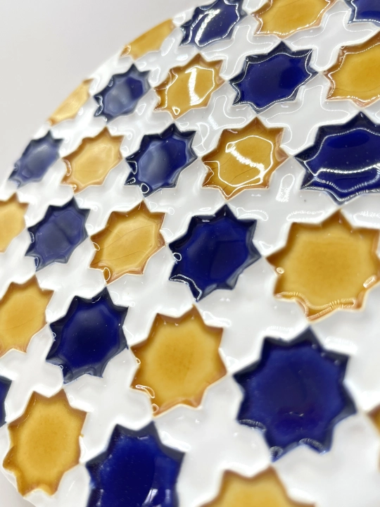 Ręcznie robiona podstawka ceramiczna motyw Alhambra