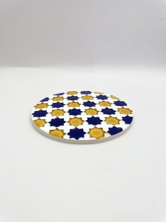 Ręcznie robiona podstawka ceramiczna motyw Alhambra