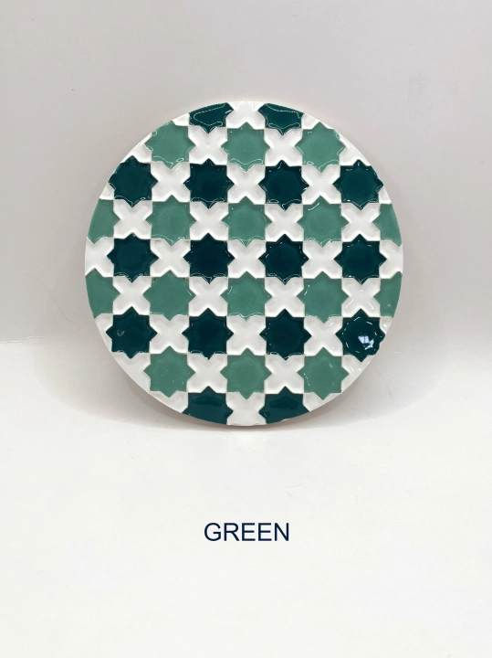 Ręcznie robiona podstawka ceramiczna motyw Alhambra