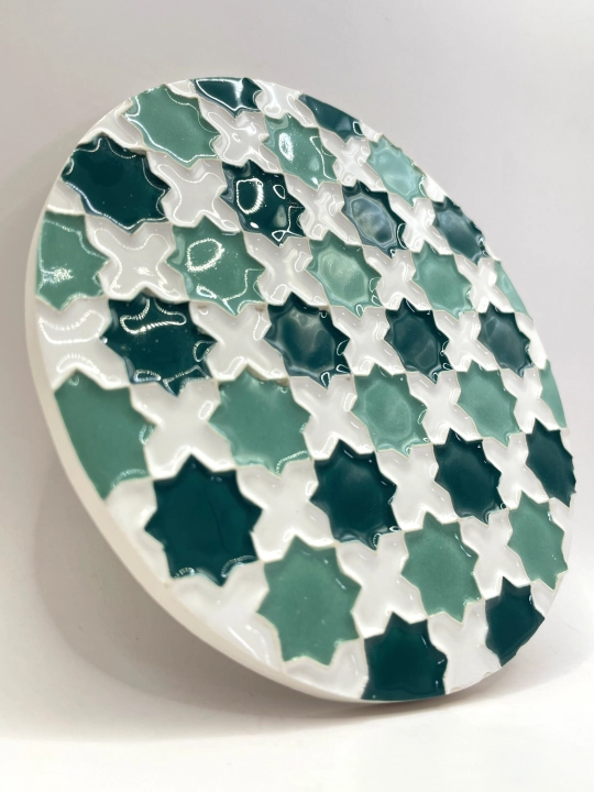 Ręcznie robiona podstawka ceramiczna motyw Alhambra