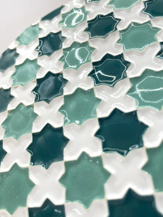 Ręcznie robiona podstawka ceramiczna motyw Alhambra