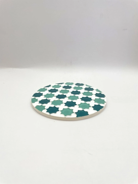 Ręcznie robiona podstawka ceramiczna motyw Alhambra