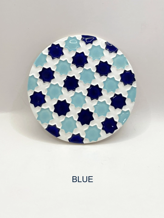 Ręcznie robiona podstawka ceramiczna motyw Alhambra