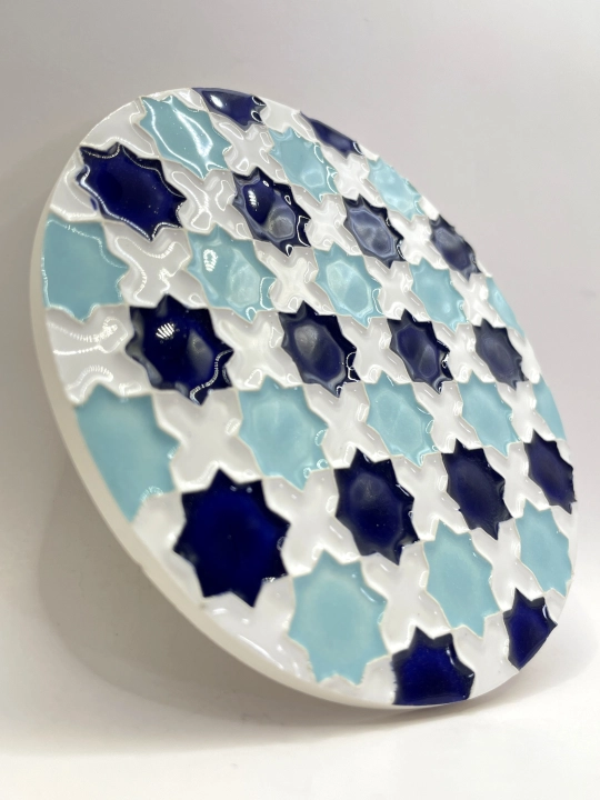 Ręcznie robiona podstawka ceramiczna motyw Alhambra