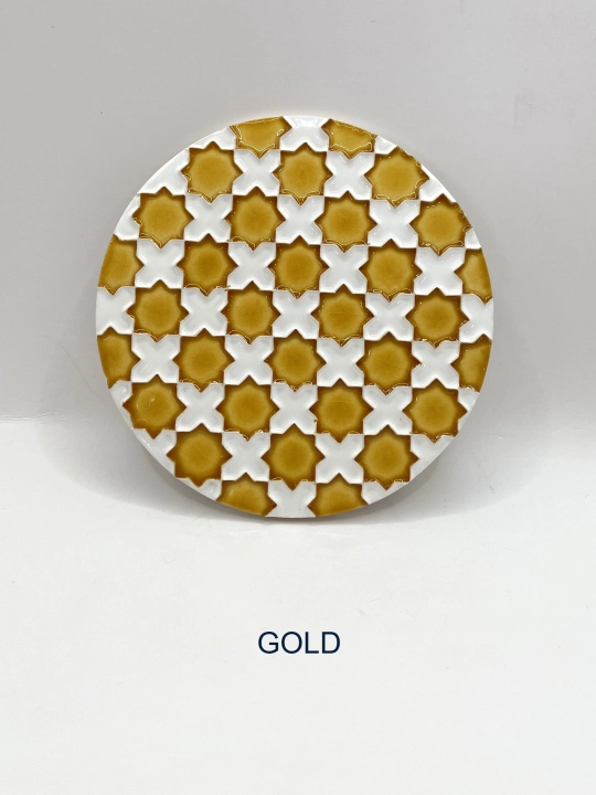 Ręcznie robiona podstawka ceramiczna motyw Alhambra