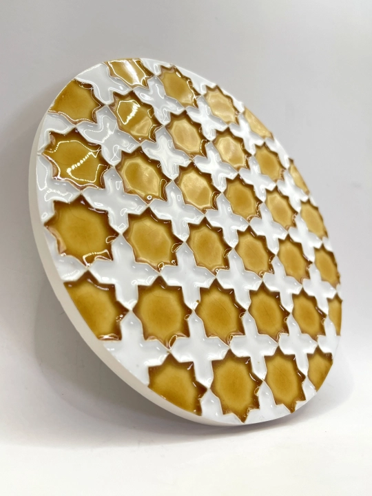 Ręcznie robiona podstawka ceramiczna motyw Alhambra