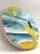 Ręcznie robiona podstawka ceramiczna z motywem surferskim